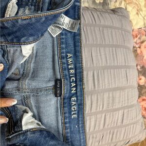 American Eagle Outfitters Men's Light Blue Slim Straight Jeans